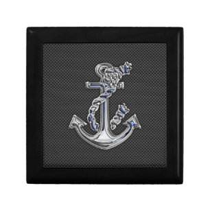 Chrome Like Rope Anchor on Carbon Fiber Gift Box