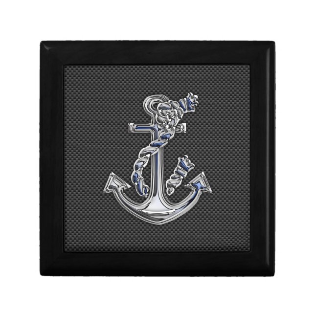 Chrome Like Rope Anchor on Carbon Fiber Gift Box (Front)