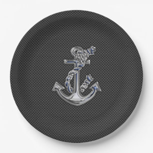 Chrome Like Rope Anchor on Carbon Fiber Paper Plates