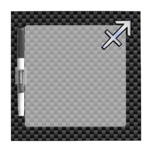 Chrome Like Sagittarius Sign Carbon Fiber Print Dry-Erase Board