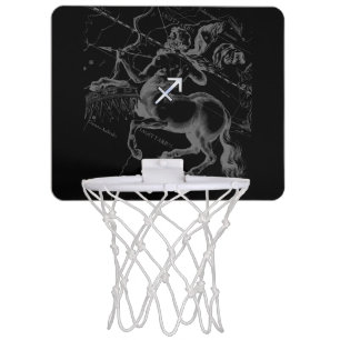 Chrome like Sagittarius Zodiac Sign on Hevelius Mini Basketball Hoop