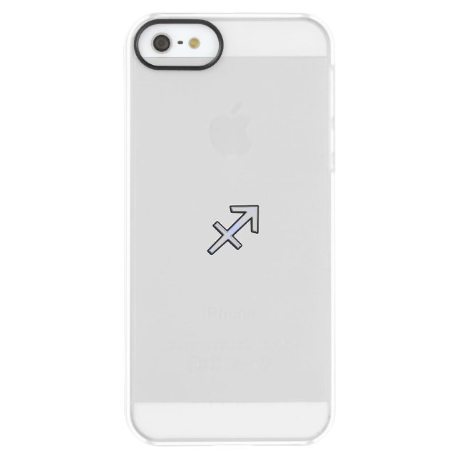 Chrome like Sagittarius Zodiac Sign on Hevelius Uncommon iPhone Case (Back)