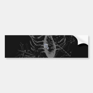 Chrome like Scorpio Zodiac Sign on Hevelius 1690 Bumper Sticker