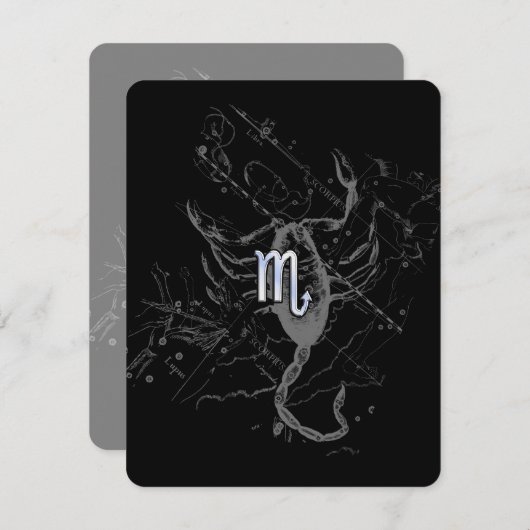 Chrome like Scorpio Zodiac Sign on Hevelius Decor (Front/Back)