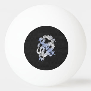 Chrome like silver Dragon Black Snake Skin style Ping-Pong Ball