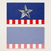 Chrome Like Silver Star Festive Patriotic Colors (Front & Back)