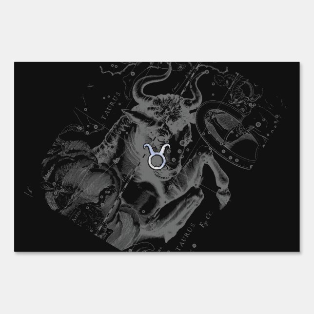 Chrome like Taurus Sign on Hevelius (Front)