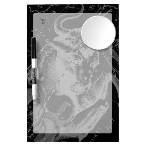 Chrome like Taurus Sign on Hevelius Dry Erase Board With Mirror