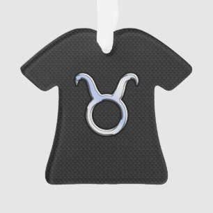 Chrome Like Taurus Zodiac Sign Decor Ornament