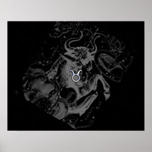 Chrome like Taurus Zodiac Sign on Hevelius