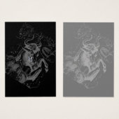 Chrome like Taurus Zodiac Sign on Hevelius (Front & Back)