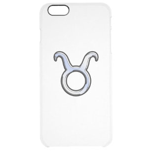 Chrome Like Taurus Zodiac Sign Clear iPhone 6 Plus Case
