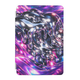 Chrome Liquid Purple Abstract iPad Mini Cover