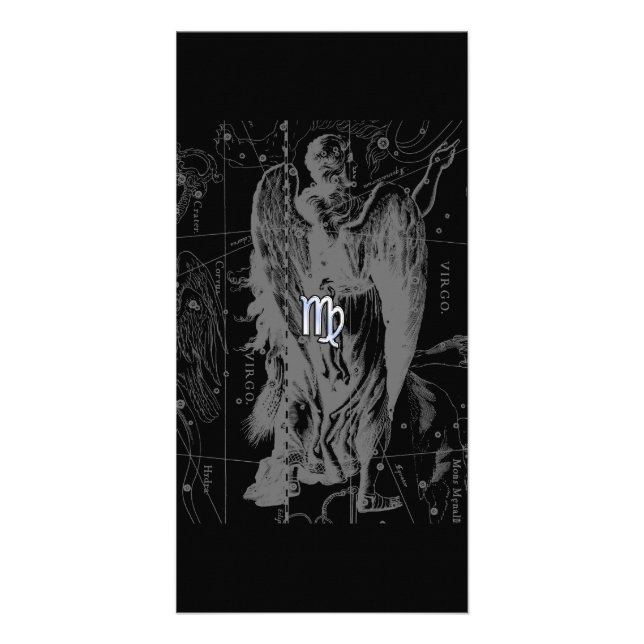 Chrome looks Virgo Zodiac Sign on Hevelius Card (Front)