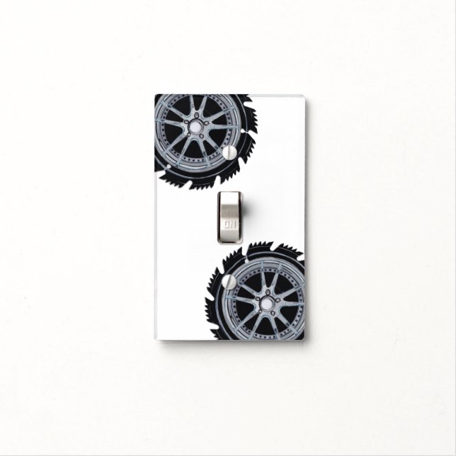 Chrome Mag Monster Tread Light Switch Cover (In Situ)
