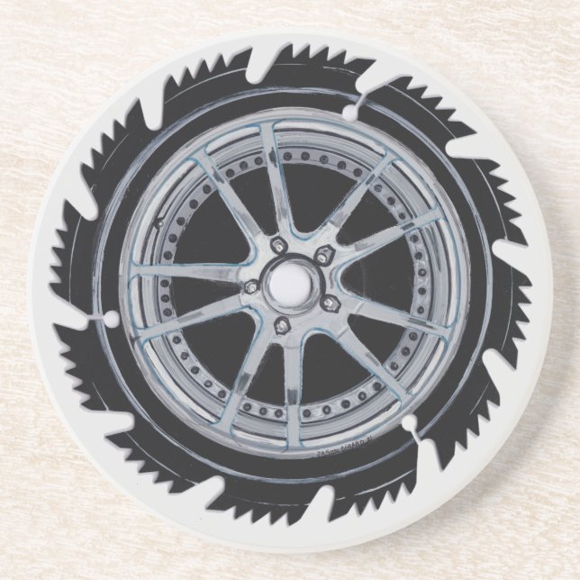 Chrome Mag Wheel Coaster (Front)