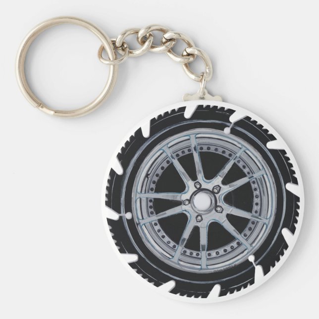 Chrome Mag Wheel Keychain (Front)
