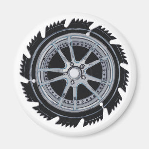 Chrome Mag Wheel Magnet