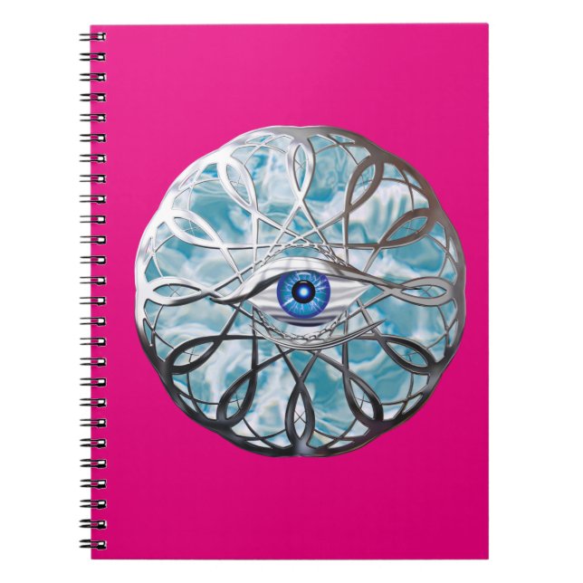 Chrome Mystical Eye Design Notebook (Front)