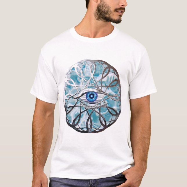 Chrome Mystical Eye Design T-Shirt (Front)