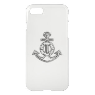 Chrome Nautical Anchor iPhone SE/8/7 Case