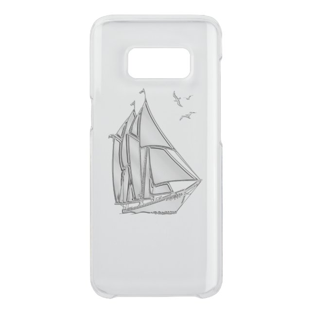 Chrome Nautical Sailing Yacht Print Uncommon Samsung Galaxy Case (Back)