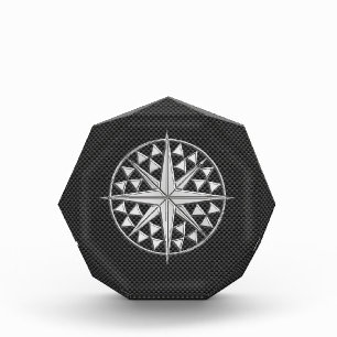 Chrome Nautical Star on Carbon Fiber Award