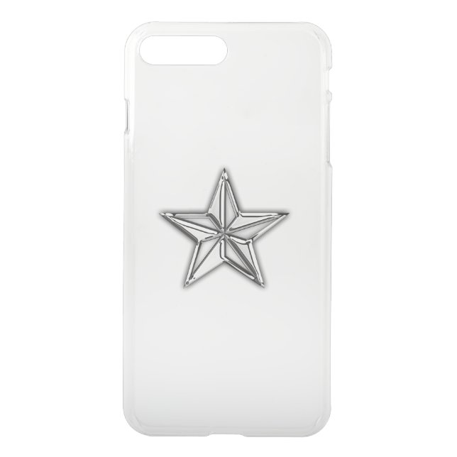 Chrome Nautical Star Uncommon iPhone Case (Back)