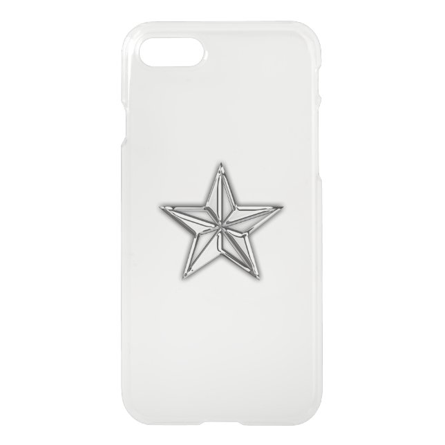 Chrome Nautical Star Uncommon iPhone Case (Back)