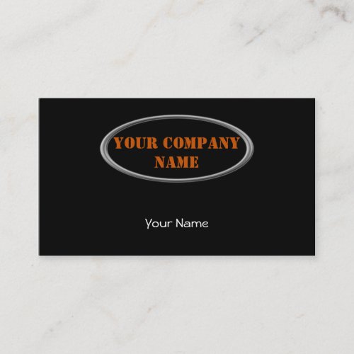 Chrome on Black Business Card
