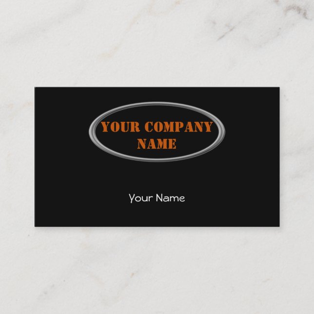 Chrome on Black Business Card (Front)