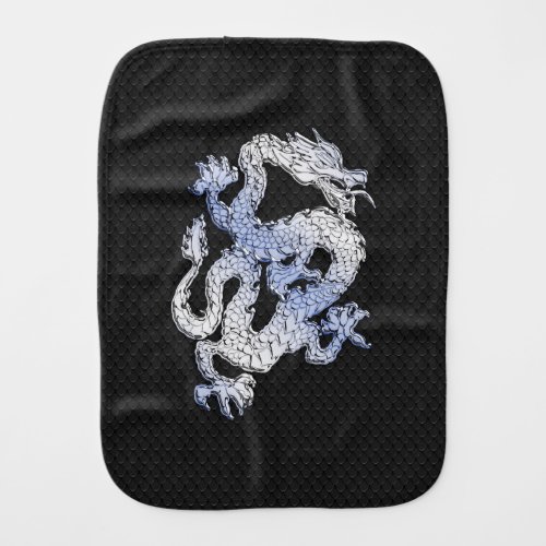 Chrome orient Style Dragon Black Snake Skin Print Burp Cloth