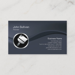 Chrome Paint Brush Icon Painter Business Card