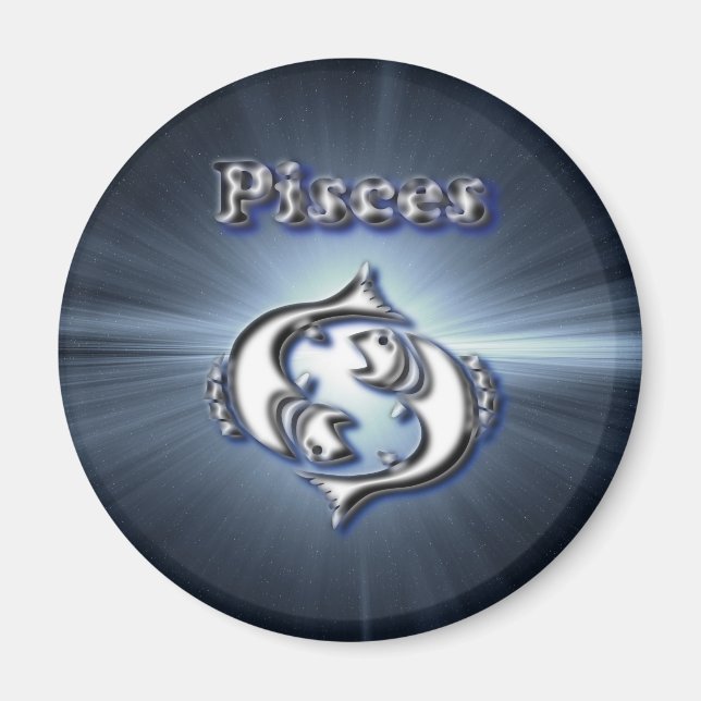 Chrome Pisces Magnet (Front)