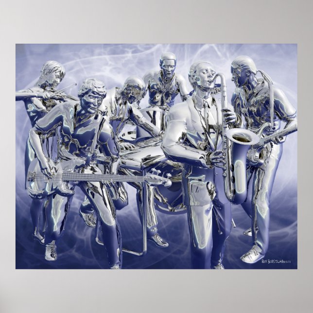 Chrome Plated Music Poster (Front)