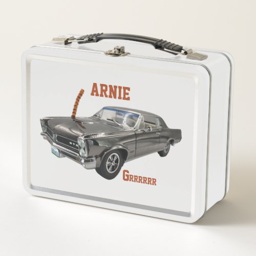 Chrome Pontiac GTO   Metal Lunch Box