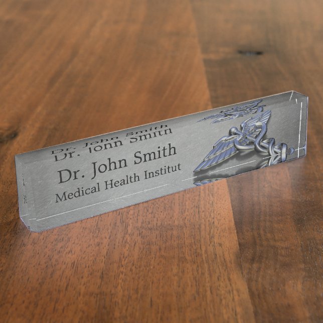 Chrome Professional Medical Caduceus - Nameplate (Side)