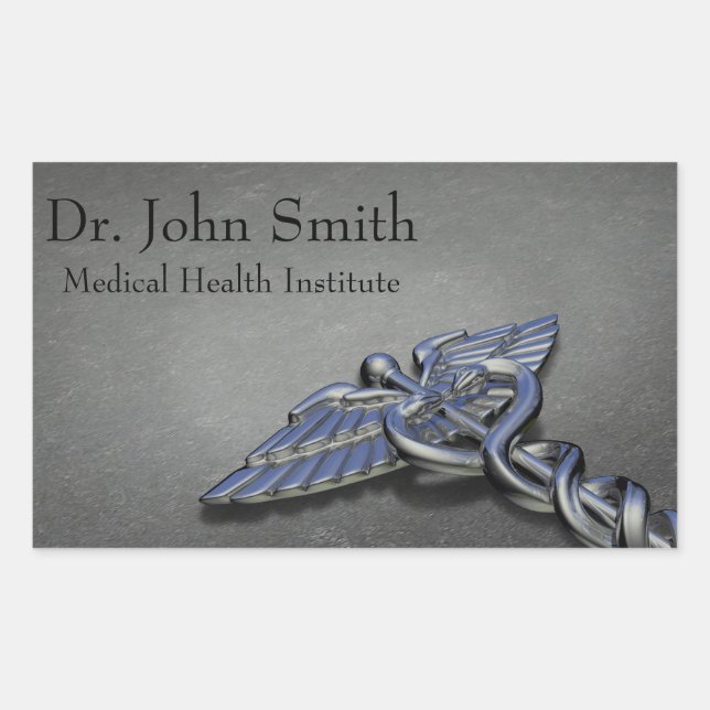 Chrome Professional Medical Caduceus - Sticker (Front)