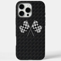 Chrome Racing Flags on Checkered Leather