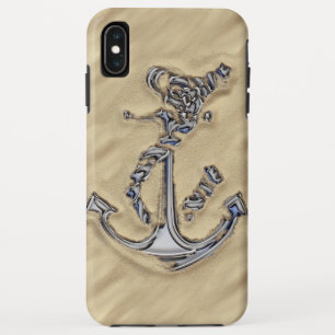 Chrome Rope Anchor on the Beach iPhone XS Max Case
