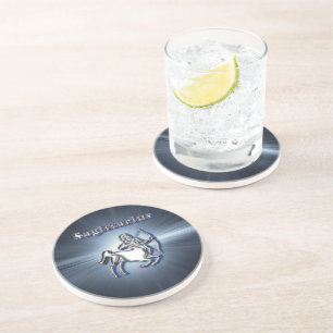 Chrome Sagittarius Sandstone Coaster