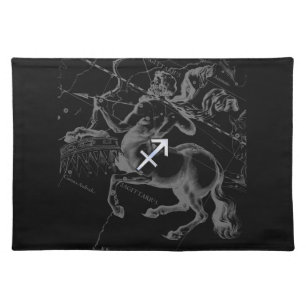 Chrome Sagittarius Zodiac Sign Hevelius circa 1690 Placemat