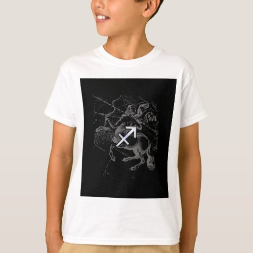 Chrome Sagittarius Zodiac Sign Hevelius circa 1690 T_Shirt