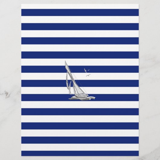 Chrome Sailing on Nautical Stripes (Front)