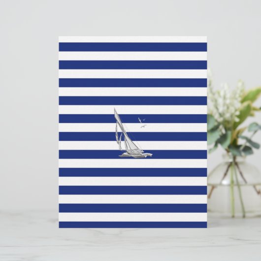 Chrome Sailing on Nautical Stripes (Standing Front)