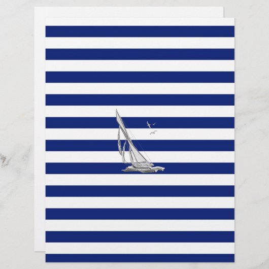 Chrome Sailing on Nautical Stripes (Front/Back)