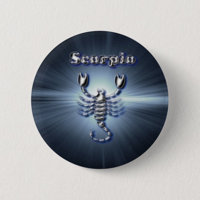 Chrome Scorpio Pinback Button (Front)