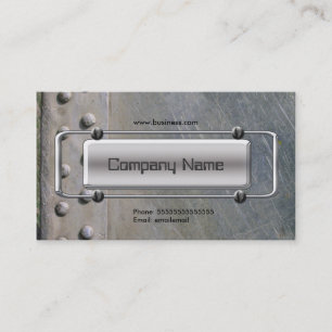 Chrome Silver Grey Metal Company Image Business Card