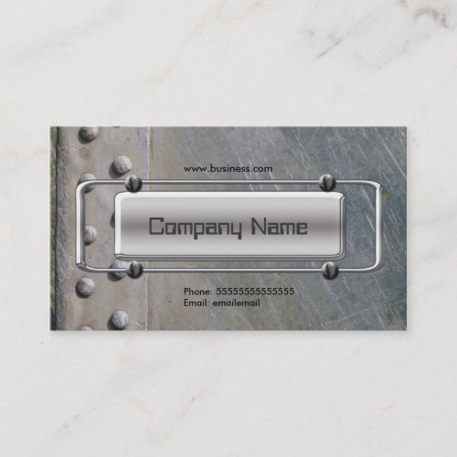 Chrome Silver Grey Metal Company Image Business Cards