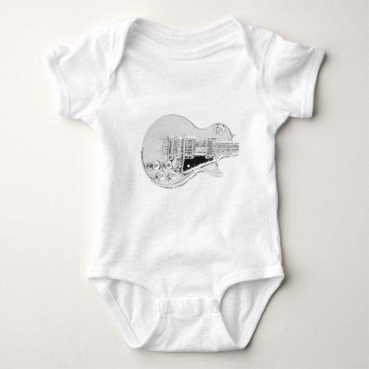 chrome single cutaway guitar copy baby bodysuit